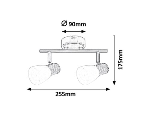 Spot Gavin, crom satin, E14 2x 40W, Rabalux 6487