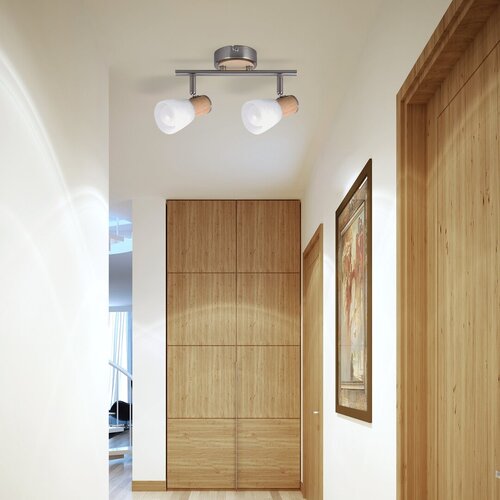 Spot Gavin, crom satin, E14 2x 40W, Rabalux 6487