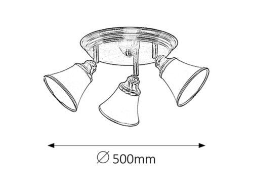 Spot Grando, bronz, 3xE14, Rabalux 6548