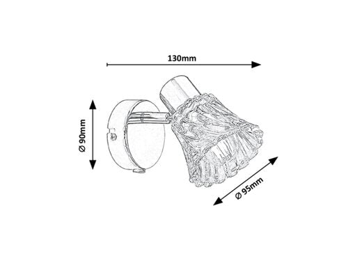 Spot Hestia, crom, E14 1x 40W, Rabalux 5299