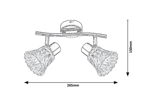 Spot Hestia, crom, E14 2x 40W, Rabalux 5300