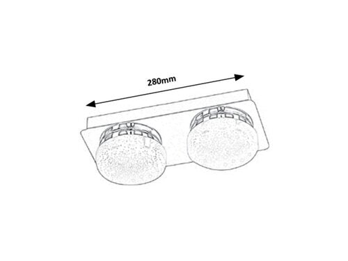 Plafoniera LED Hilary, crom, 10W, 800lm, 4000K, IP20, Rabalux, 5662