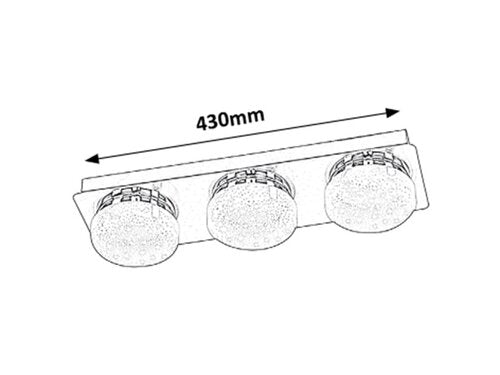 Plafoniera LED Hilary, crom, 15W, 1200lm, 4000K, IP20, Rabalux, 5663