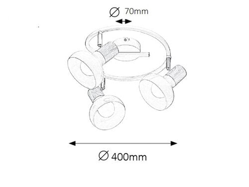 Spot Holly, alb, E14 3x 40W, Rabalux 5946