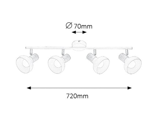 Spot Holly, alb, E14 4x 40W, Rabalux 5947