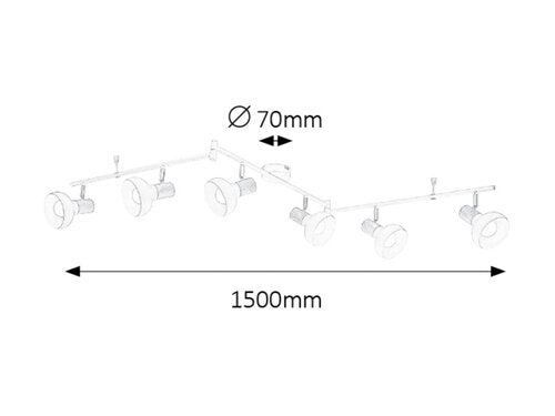 Spot Holly, alb, 6XE14 , Rabalux 59480