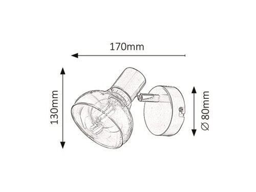 Spot Holly, crom, E14 1x 40W, Rabalux 5555