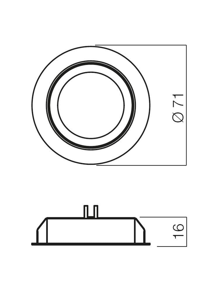 Spot incastrat ELC 015, crom, 1XG4, Smarter 70031