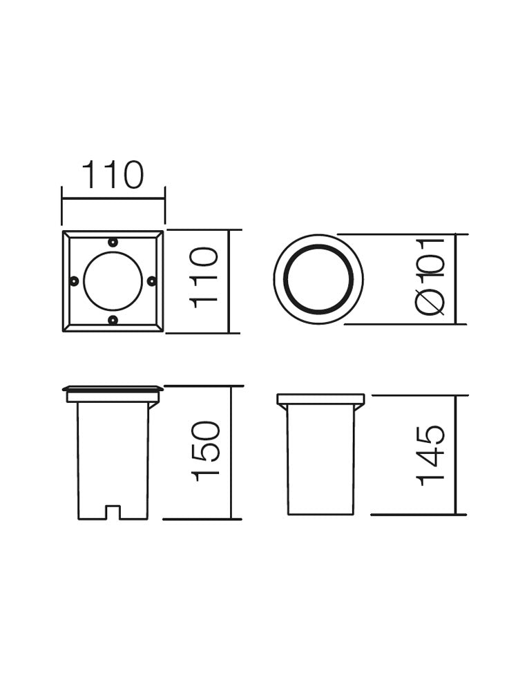 Spot incastrat LOKKI, inox, 1XGU10, Smarter 9386