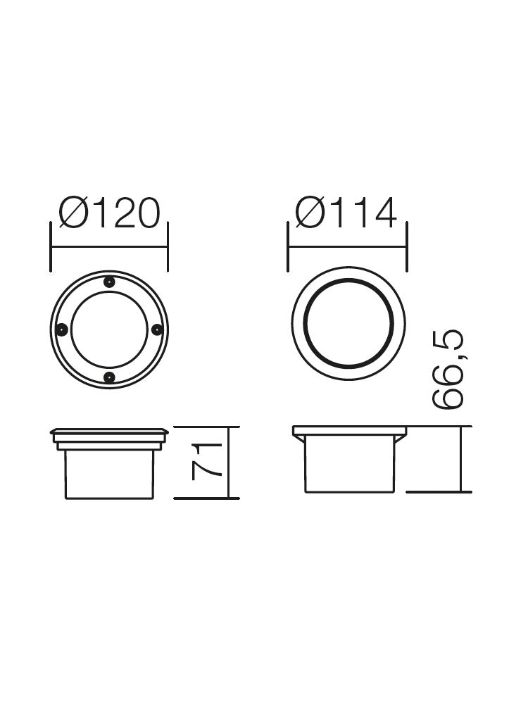 Spot incastrat LOKKI, inox, 1XGX53, Smarter 9236