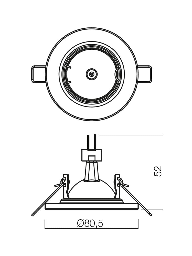 Spot incastrat MT 112, alb, 1XGU5.3, Smarter 70307