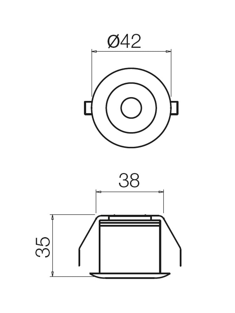 Spot incastrat MT 124 LED, alb, LED 3W, 4000K, 162 lm, Smarter 70359