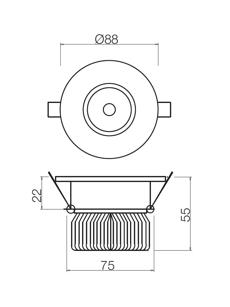 Spot incastrat MT 128 LED, aluminiu, LED 5W, 4000K, 368 lm, Smarter 70364
