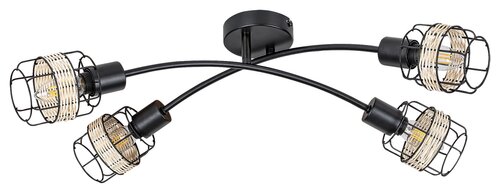 Spot Indiana, negru, 4xE14 , Rabalux 5282