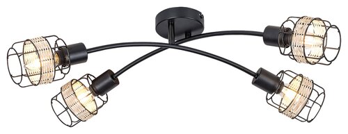 Spot Indiana, negru, 4xE14 , Rabalux 5282