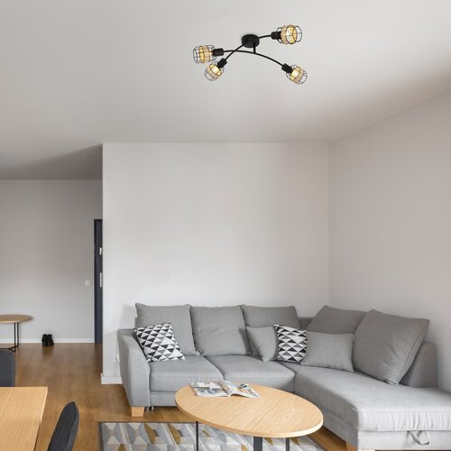 Spot Indiana, negru, 4xE14 , Rabalux 5282