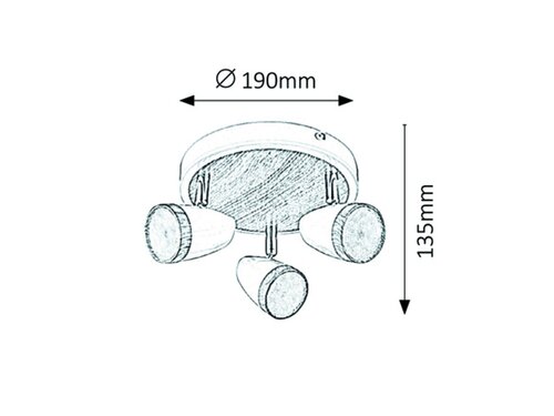 Spot Karen, alb, 840lm, LED 3x 4W, 3000K, Rabalux 5566