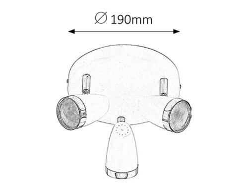 Spot Karen, alb, 840lm, LED 3x 4W, 3000K, Rabalux 6668