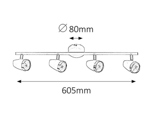 Spot Karen, alb, 1120lm, LED 4x 4W, 3000K, Rabalux 6669