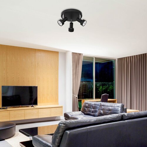 Spot Konrad, negru, GU10 3x 50W, Rabalux 5324