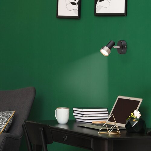 Spot Konrad, negru mat, GU10 1x 50W, Rabalux 73011