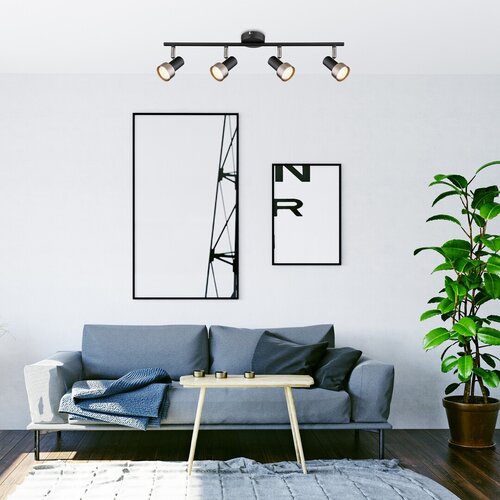 Spot Konrad, negru mat, GU10 4x 50W, Rabalux 73014