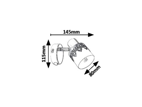Spot Lacey, negru, E14 40W, Rabalux 5341