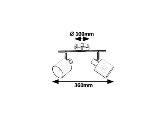 Spot Natina, maro, 2xE14 , Rabalux 5010