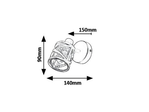 Spot Oberon, maro, E14 1x 40W, Rabalux 5335