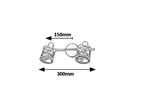 Spot Oberon, maro, E14 2x 40W, Rabalux 5336
