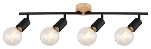 Spot Pablo, negru mat, E27 4x 40W, Rabalux 3979