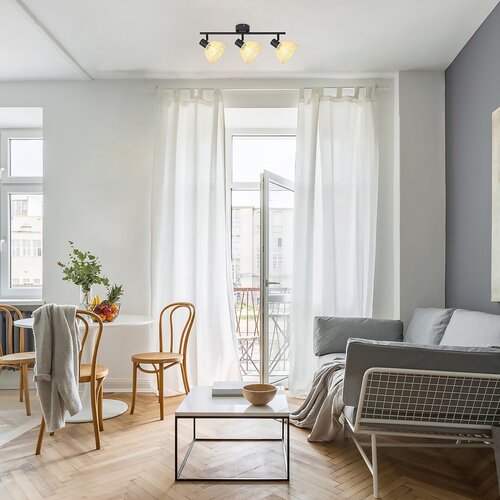 Spot Rattan, negru mat, 3xE14 , Rabalux 3135