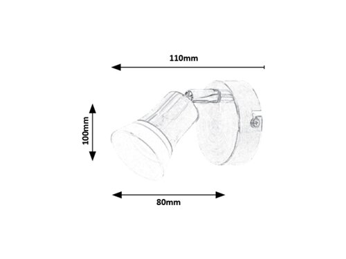 Spot Riley, crom satin, LED 4W, 350lm, 3000K, Rabalux 5626