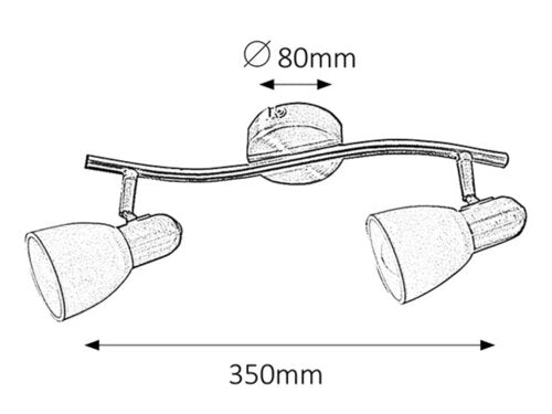 Aplica/Plafoniera Soma, bronz, 2xE14, IP20, Rabalux, 6307