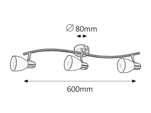 Plafoniera Soma, bronz, 3xE14, IP20, Rabalux, 6308