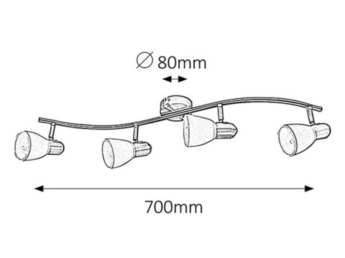 Spot Soma, bronz, E14 4x 40W, Rabalux 6309