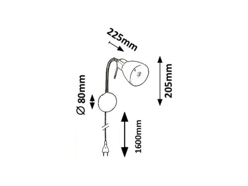 Spot Soma, crom satin, E14 1x 40W, Rabalux 6300