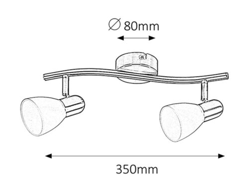 Spot Soma, crom satin, 2xE14, Rabalux 6302