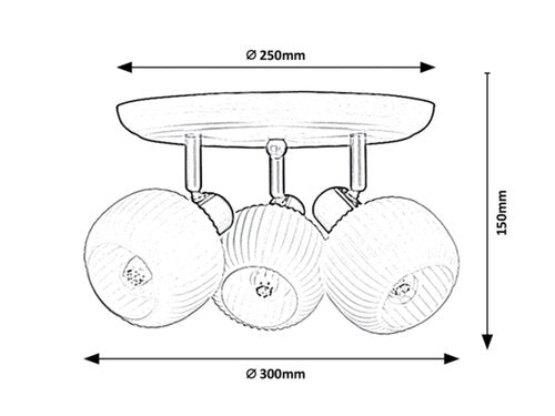Spot Soraya, gri, 3xE14 , Rabalux 3968