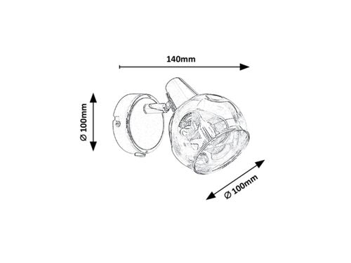 Spot Tamara, crom, E14 1x 40W, Rabalux 5346
