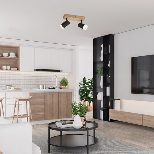 Spot Toras, stejar, GU10 2X 5W, Rabalux 73122