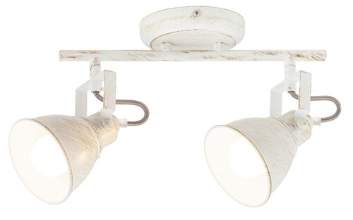 Spot Vivienne, alb antichizat, E14 2x 40W, Rabalux 5967