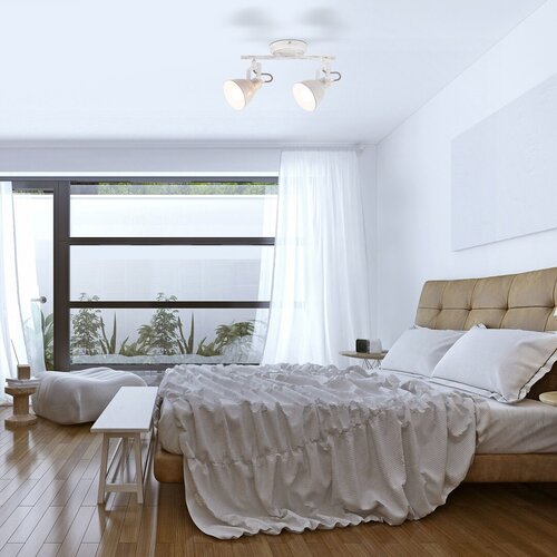 Spot Vivienne, alb antichizat, E14 2x 40W, Rabalux 5967