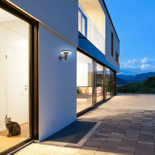 Aplica LED exterior solara cu senzor Alaska, antracit, 10W, 250lm, 4000K, IP44, Rabalux, 77017