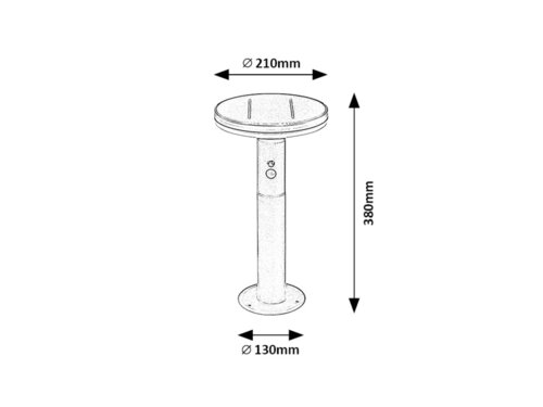 Lampa LED exterior solara cu senzor Alaska, antracit, 10W, 250lm, 4000K, IP44, Rabalux, 77018