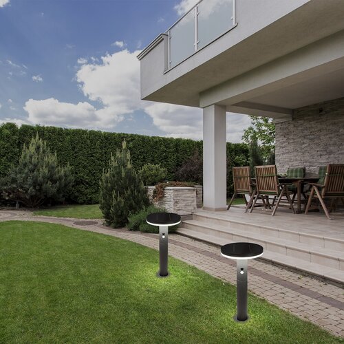 Lampa LED exterior solara cu senzor Alaska, antracit, 10W, 250lm, 4000K, IP44, Rabalux, 77018