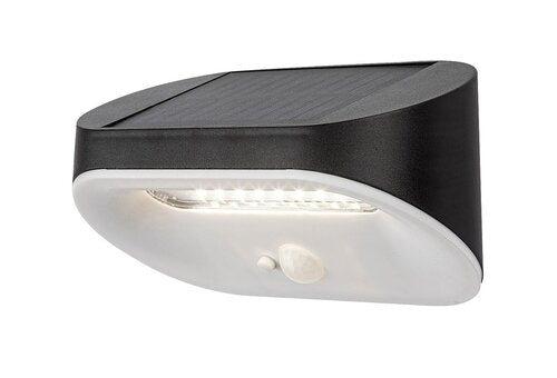 Aplica LED exterior solara cu senzor Brezno, negru, 3.2W, 145lm, 4000K, IP44, Rabalux, 77006