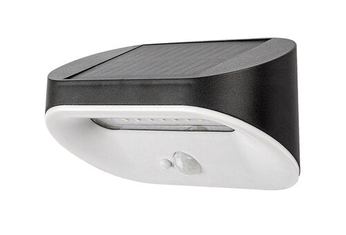 Aplica LED exterior solara cu senzor Brezno, negru, 3.2W, 145lm, 4000K, IP44, Rabalux, 77006