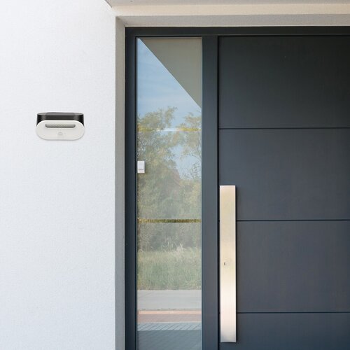 Aplica LED exterior solara cu senzor Brezno, negru, 3.2W, 145lm, 4000K, IP44, Rabalux, 77006