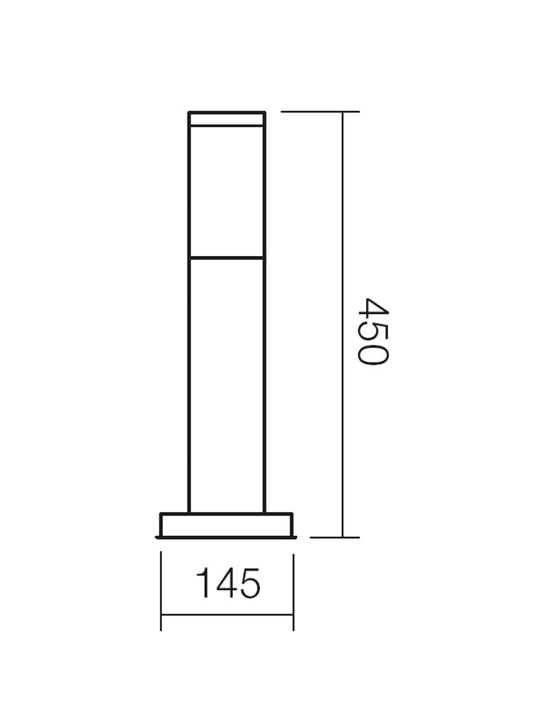 Stalp exterior COLONNA, inox, 1XE27, Smarter 9013